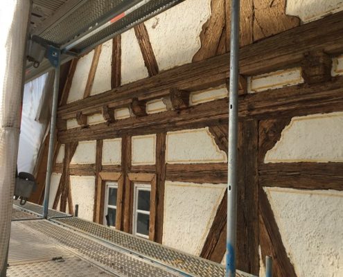 Historische Fachwerkhäuser Fassadensanierung